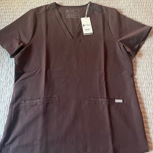 Figs Women’s Casma Three Picket Scrub Top - Espresso